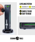 Adjustable Universal Magnetic Camber And Caster Gauge Durable Steel Build, leveling system from -5 to 5 degrees for wheel alignment.