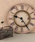 Antique-style wall clock with High Torque Long Shaft Clock Movement Mechanism For Wall Quartz Clocks Kit displayed with decor