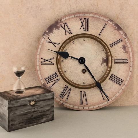 Antique-style wall clock with High Torque Long Shaft Clock Movement Mechanism For Wall Quartz Clocks Kit displayed with decor