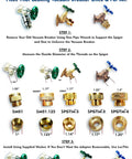 Vacuum Breaker Adapter For Hose Bib Converts Anti Siphon Spigot To Normal Garden Hose Connection Fits Arrowhead 482BFP