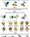 Vacuum Breaker Hose Adapter Turns An Anti Siphon Spigot Into A Straight Through Connection, Easy Garden Hose Conversion guide