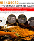 Person installing Oven Bake Element WB44X5082 Fits GE Hotpoint Kenmore Ranges Easy Install 250 And 208 Volt 2700 And 1869 Watt