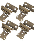 4 Pack Self Closing Cabinet Hinges With Soft Close For Kitchen Cupboards And Cabinet Doors Antique Bronze Finish Quiet Close Hardware Compatible With Most Furniture Cabinets