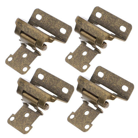 4 Pack Self Closing Cabinet Hinges With Soft Close For Kitchen Cupboards And Cabinet Doors Antique Bronze Finish Quiet Close Hardware Compatible With Most Furniture Cabinets