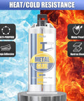 Front view of Metal Glue epoxy adhesive cartridge, 50 ml, silver label; for metal, ceramic and plastic; heat and cold resistant