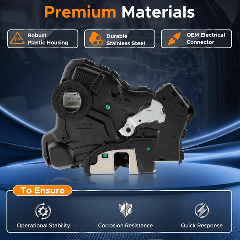 Toyota Front Driver Left Door Lock Actuator Motor Replacement Fits RAV4 2006-2015, 4Runner 2010-2019, Camry 2007-2017, Corolla 2009-2013, Lexus GX460 ES350 2010-2017 Replaces 69040-0C050 black plastic and metal actuator with OEM connector