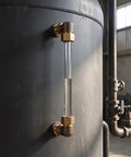 Industrial Water Level Gauge With One Quarter Inch Thread For Buckets And Cisterns, High Temperature Resistant Glass And Copper Tube, Precise Measurement, Built Tough Right Angle Display For Home Use on tank