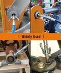Heavy Duty Grease Gun Coupler With Six Lobed Locking Jaws And Gasket installed on various machinery fittings