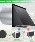 12 Inch Wall Vent Hood Exhaust Cap For Dryer Vent Cover With Screen And Damper shown with galvanized steel construction