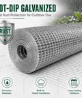 Heavy Duty Galvanized Hardware Cloth Wire Mesh Roll 1/4 Inch By 36 Inches Wide 100 Feet Long 23 Gauge Zinc Coated for outdoor use.