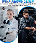 150 Piece Clear Safety Glasses Bulk ANSI Z87 1 Certified Eye Protection Built Tough For Men And Women in lab and workshop settings.