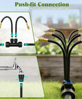 Automatic Drip Irrigation Kit For Garden And Yard Three Eighths Inch Tubing with copper spray nozzles and push-fit connection