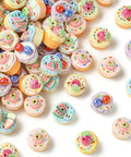 Colorful Imitation Food Resin Beads Set 30 Pcs 3D Fruit Cupcake Mini Dessert Spacers for DIY Crafts and Kawaii Jewelry Projects