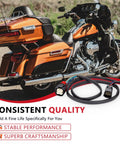Motorcycle with Tour Pack Power Tap Wiring Harness With Quick Disconnect For Harley Davidson Tour Pak 2014 2022 on ground