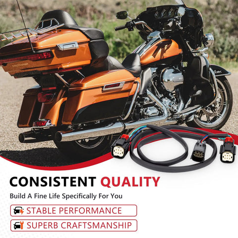 Motorcycle with Tour Pack Power Tap Wiring Harness With Quick Disconnect For Harley Davidson Tour Pak 2014 2022 on ground