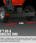 19*7.00-8 tubeless tire on 6 Inch Wood Chipper Shredder Mulcher With Kohler 429cc 14HP Gas Engine, Model B150 Red
