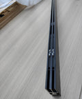 Heavy Duty Soft Close Shower Door Hardware No Fuss Slick Glide Roller Kit For Flat Track Bathroom Sliders, black track profile.