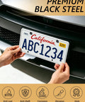 Keep Your Auto Setup Secured With These Goated Anti Theft License Plate Screw Kit Boasting Tamper Proof M6 Security Bolts That Require A Custom Key Tool To Block Thieves From Swiping Your Plates On Any Daily Driver - Installing black steel license plate