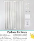 Tall Easy Swing and Lock Baby Gate Series 2 Hardware Mounted Metal Safety Gate for Stairs and Doorways components layout.