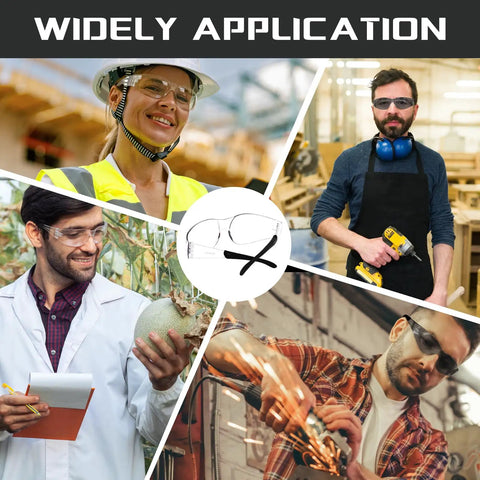 Top Shelf Tinted Safety Glasses Bulk Pack Includes 50 Pieces For Men And Women With Ansi Z87.1 Certification in use by various professionals.