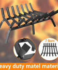 Heavy Duty 24 Inch Fireplace Grate Made From Solid Steel For Firewood Logs And Kindling Four Thick Feet And Two Center Supports To Prevent Sag Ideal For Outdoor Fire Pits Indoor Fireplaces And Wood Stoves Durable Build