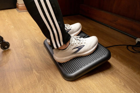 Toasty Toes Foot Warmer And Ergonomic Heated Footrest With Three Adjustable Positions Portable 105 Watt Space Heater In Use