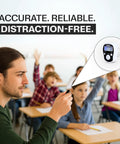Rock Solid Manual Tally Counter With Bright Led Screen For Night Reads And Instant Reset Slick Ergonomic Grip in classroom use