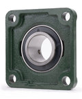 Two Pack UCF210-31 Pillow Block Bearings With 1-15/16 Inch Bore, Square Flange Mount, Solid Cast Iron Base