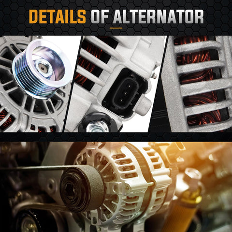 Close-up details of Alternator Replacement For Frontier 2005-2007 4.0L, Pathfinder 2005-2007 4.0L, Xterra 2005-2007 4.0L, 110 Amp 12V