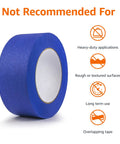 Blue Painters Tape For Crisp Clean Lines And Easy Removal No Residue 1.88 Inch By 60 Yard 6 Rolls not for heavy-duty use