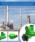 Heavy Hitter 2nd Stage Propane Regulator with adjustable pressure and NPT ports for LP setups, shown with industrial background.