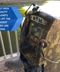 Beefy 1325 Lbs Large Magnet Fishing Kit With Double Sided Neodymium N52 Magnets lifting an old ATM from muddy water
