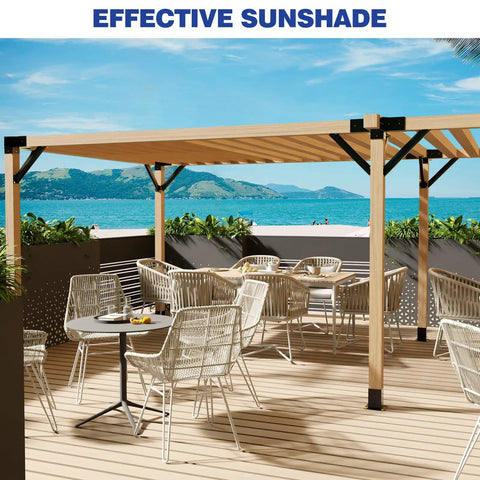 Heavy Duty 4 Pack 45 Degree Pergola Angle Bracket Kit For Gazebos And Patios, Steel Connector Braces For Pergola Posts And Log Cabin Decks, Built To Last Outdoor Structure Support