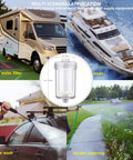 1 Micron High Density Washing Machine Water Filter System For Washer And RV Heaters Over 99.5 Percent Chlorine Fluorine And Heavy Metals Removal Reusable ACF Filter With Advanced Activated Carbon Fiber Carbon Block And PP Cotton for multiple uses