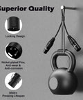 Flat XLR Male To XLR Female Microphone Cable 12 Ft Low Profile Balanced Shielded 3 Pin DMX Patch Cord hanging with connectors