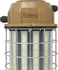 Bright 19500 Lumen LED Overhead Work Light With Integrated Ceiling Mount Hook Interlink Up To 5 Units Rugged Stainless Steel Cage