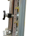 Full Size Vertical Panel Saw Sign Maker Kit With Razor Knife Insert Built Like A Tank height measurement scale close-up