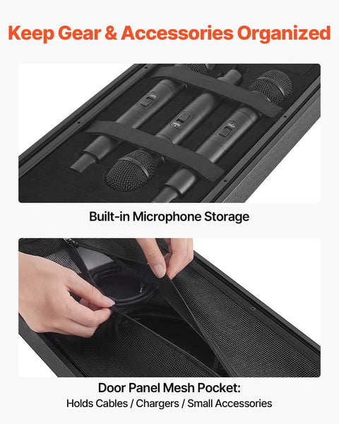 Kickass 4U Rack Mount Case Shallow Flight Box With Integrated Mic Storage Heavy Duty Bulletproof Polyethylene Build Recessed Slide Latches Badass Gear Vault For Amps And Studio Processors