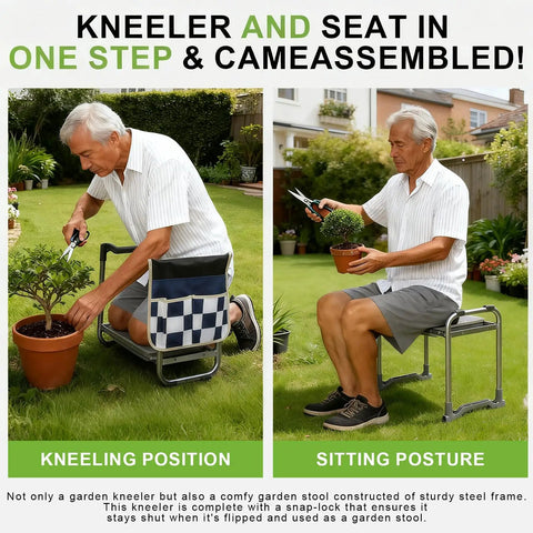 Best Bang For Your Buck Ultimate Garden Kneeler And Seat With Wider 10.2 Inch Pad And 1.6 Inch Thick EVA Foam in use