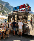 Kickass 10 Foot Stainless Steel Food Trailer Rocking A Slick Mirror Exterior And Completely Loaded Mobile Catering Kitchen in use.