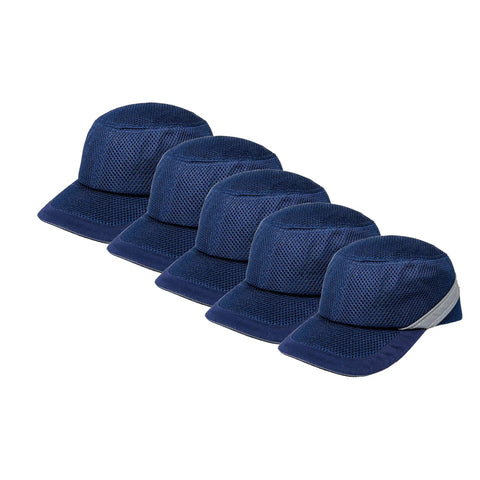 Five Pack Reflective Baseball Bump Cap Hard Hat Breathable Lightweight Safety Helmet For Men And Women Adjustable Hook And Loop Fit Mesh Navy Blue Version Worksite Ready All Day Comfort