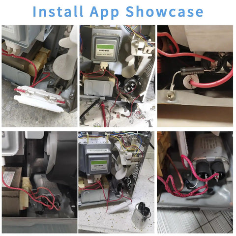 Home Microwave Oven Repair Kit With High Voltage Capacitor 2100V 1.0uF Diode CL01 12 Slow Blow Fuse installation process