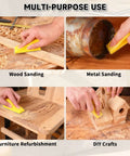 Micro Sander Kit With Detail And Mini Hand Sanding Block 120 Piece Aluminum Oxide Sandpaper Set In 12 Grits From 40 To 2000 For Woodworking Crafts Tight Spaces And DIY Projects used for wood, metal, furniture, and crafts.