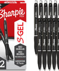 Goes On Like Butter Gel Pens Black 0.7 Mm Medium Point 12 Pack featuring ergonomic grip and quick dry ink.