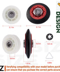 Must Have Dryer Repair Kit With Belt, Drum Rollers And Idler Pulley For 3000 Series Dryers, dimensions overview