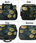 Back, side, top, and bottom views of Insulated Picnic Backpack With Lunch Box For Women And Men, tote style, parasol design