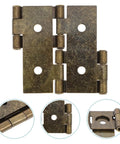 10 Pieces Double Acting Iron Door Hinges For Wine And Display Cabinets, Noise Free Retro Style Screen Gate Hinges shown
