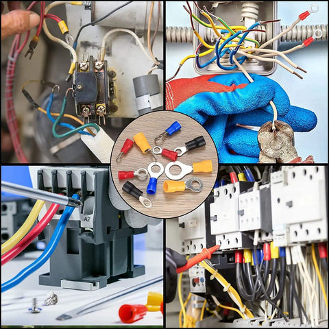 102 Piece Wire Terminal Crimp Kit Must Have With Insulated O Ring Connectors used in diverse electrical applications