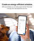 Nest Thermostat Smart Programmable WiFi Thermostat With Energy Star Certification app schedule on smartphone