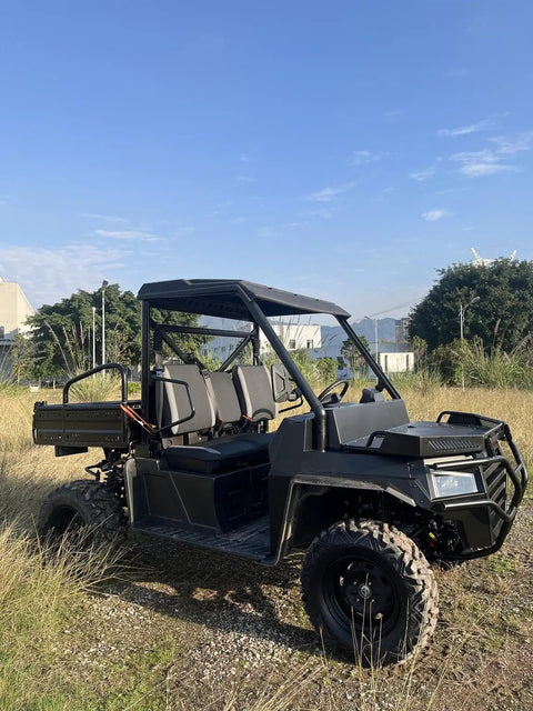 Side view of Rugged 1000CC Utility Vehicle UTV Built For Heavy Duty Off Road Work On Farms Construction Sites And Industrial Jobs